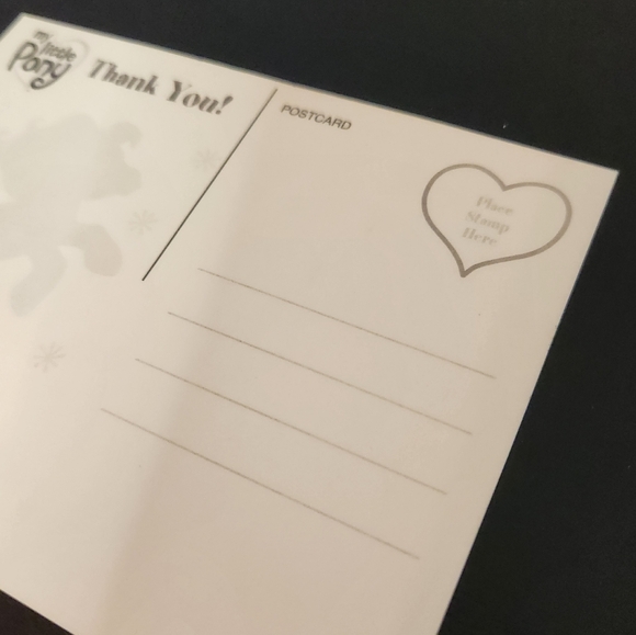 Thank You Card My Little Pony Post Card Made In USA 2003 Hasbro - Picture 5 of 7